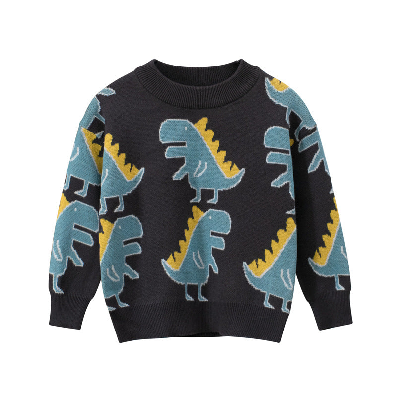 [121264] - Atasan Sweater Rajut Anak - Motif Ground Monsters