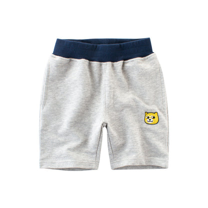 [121295-LIGHT GRAY] - Celana Training Anak - Motif Bordir Cat Face