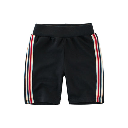 [121296-BLACK] - Celana Training Anak - Motif Five Lines