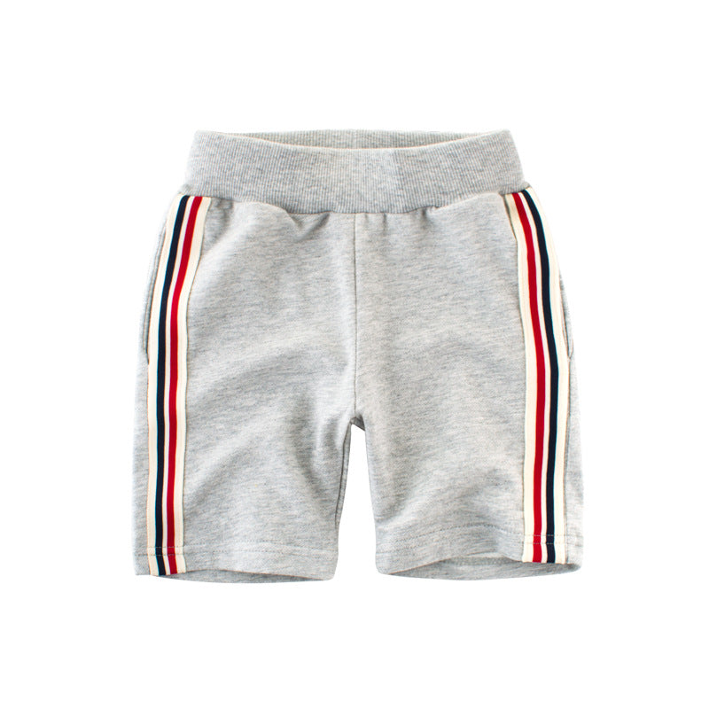 [121296-GRAY] - Celana Training Anak - Motif Five Lines