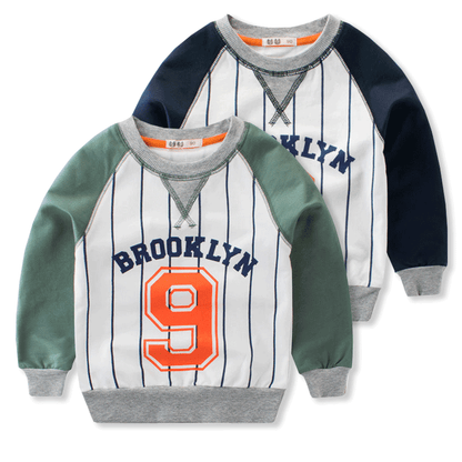 [121308] - Atasan Sweater Style Baseball Anak Kekinian - Motif Brooklyn 9