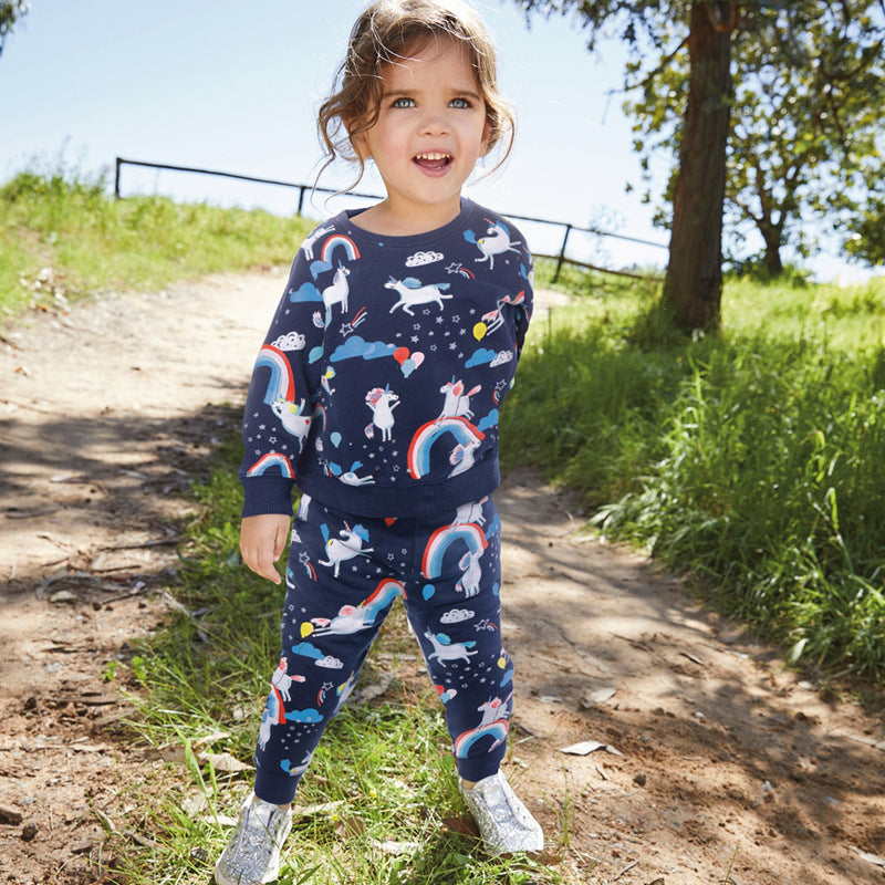 [363171] - Setelan Sweater Anak Perempuan - Motif Unicorn Dancing