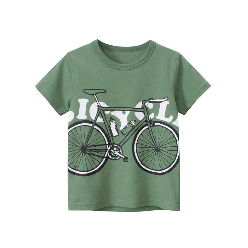 [121322] - Baju Atasan Kaos Lengan Pendek Anak Laki-Laki - Motif Bicycle