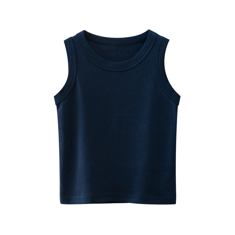 [121326] - Atasan Kaos Kutung / Singlet Anak Cowok Cewek - Motif Plain Texture