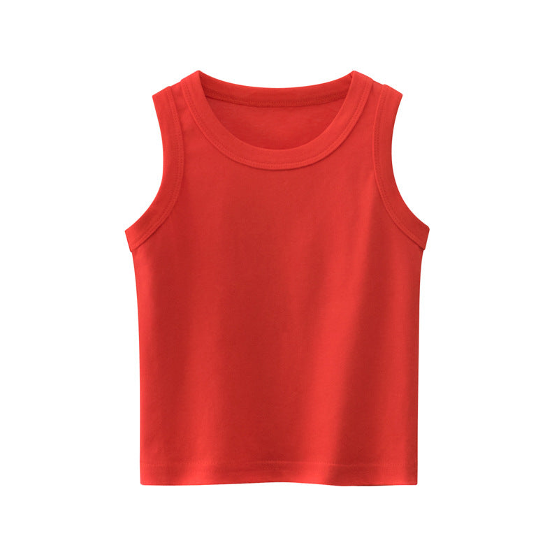 [121326] - Atasan Kaos Kutung / Singlet Anak Cowok Cewek - Motif Plain Texture