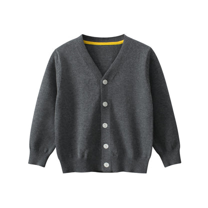 [121329] - Atasan Jaket Sweater Cardigan Import Anak Laki-Laki - Motif Plain Spoiled