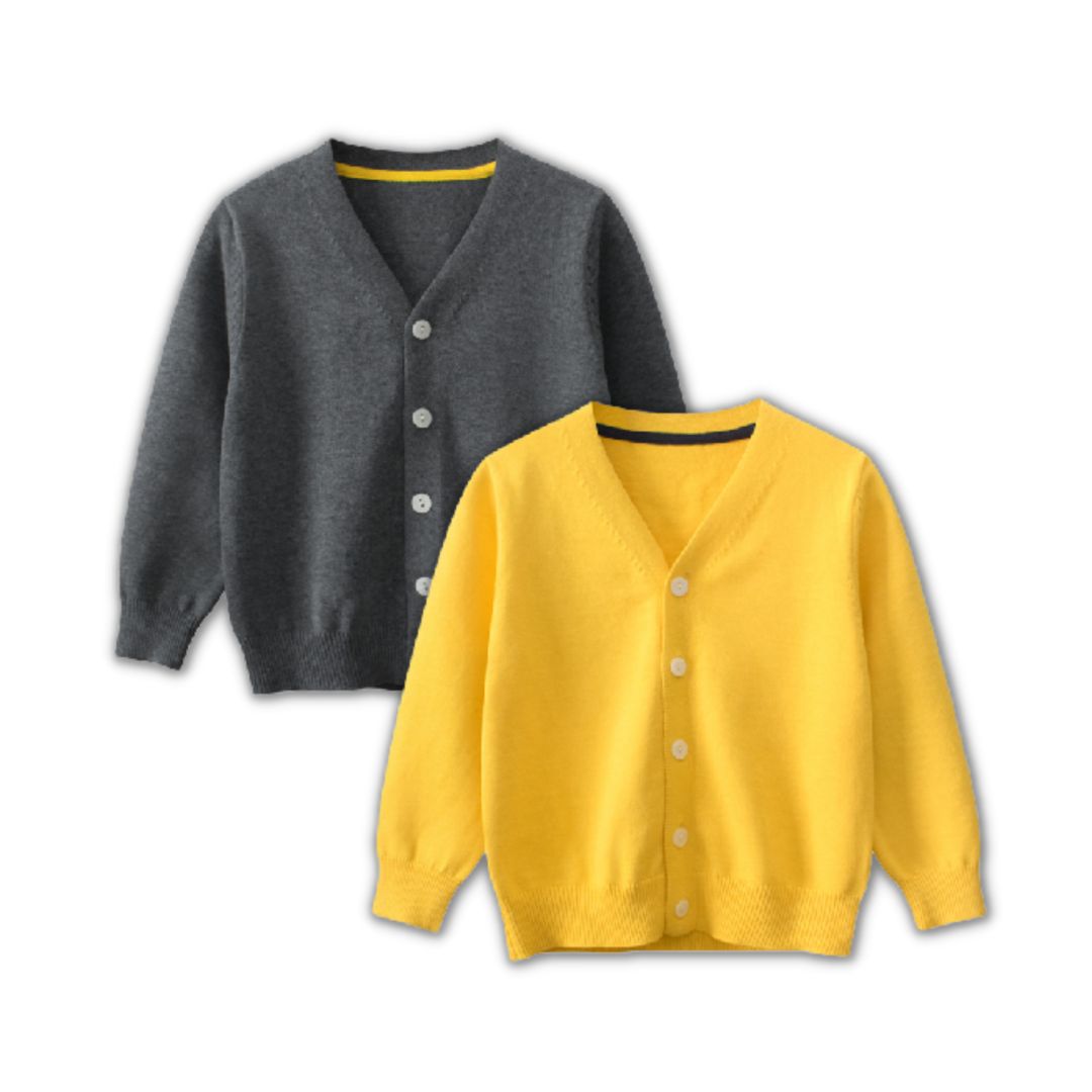 [121329] - Atasan Jaket Sweater Cardigan Anak Laki-Laki - Motif Plain Spoiled