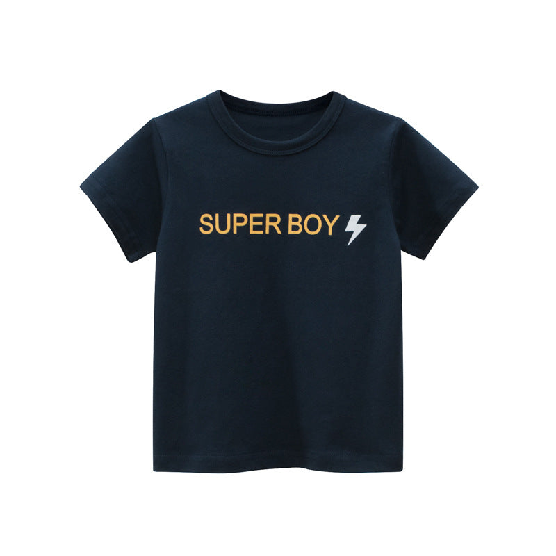 [121334] - Baju Atasan Kaos Lengan Pendek Import Anak Laki-Laki - Motif Lightning Boy