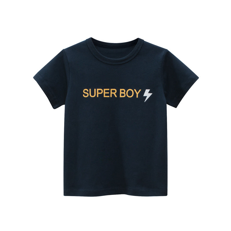 [121334] - Baju Atasan Kaos Lengan Pendek Anak Laki-Laki - Motif Lightning Boy