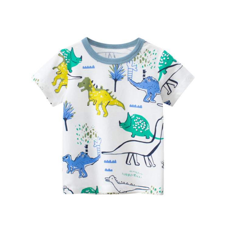 [121353] - Baju Atasan Kaos Lengan Pendek Anak Laki-Laki - Motif Dinos View