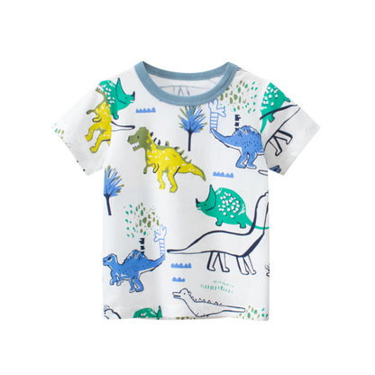 [121353] - Baju Atasan Kaos Lengan Pendek Anak Laki-Laki - Motif Dinos View