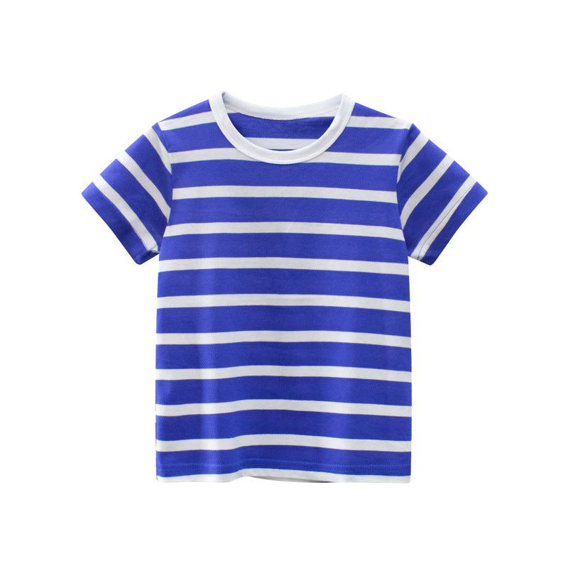 [121361] - Baju Atasan Kaos Lengan Pendek Anak Cowok Cewek - Motif Tiny Striped