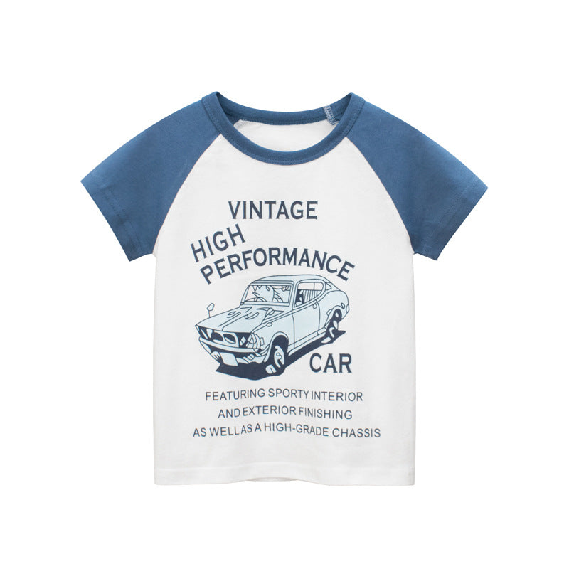 [121364] - Baju Atasan Kaos Lengan Pendek Anak Laki-Laki - Motif Car Performance