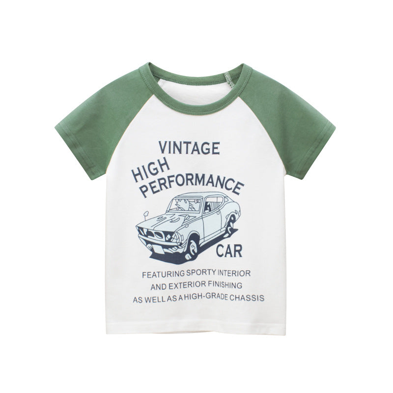 [121364] - Baju Atasan Kaos Lengan Pendek Anak Laki-Laki - Motif Car Performance