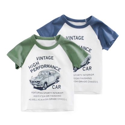 [121364] - Baju Atasan Kaos Lengan Pendek Anak Laki-Laki - Motif Car Performance