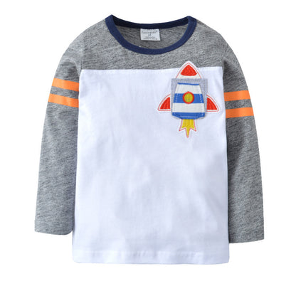 [357195] - Atasan Anak / Kaos Anak / Atasan Kaos Anak Trendi - Motif Space Rocket