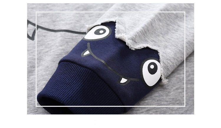 [119212-GRAY] - Atasan Anak / Atasan Sweater Hypes Anak Stylish - Motif Alphabet Monster
