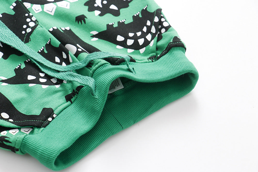 [357134-GREEN] - Bawahan Anak / Celana Jogger Anak - Motif 3 Types of Dino