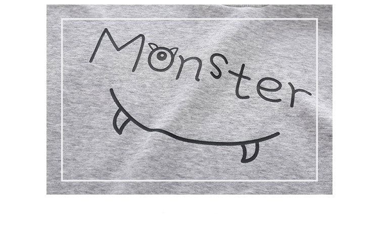 [119212-GRAY] - Atasan Anak / Atasan Sweater Hypes Anak Stylish - Motif Alphabet Monster