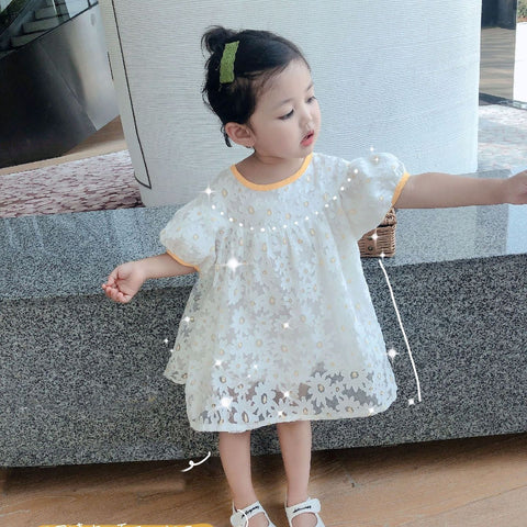 [507221] - Dress Fashion Anak Perempuan - Motif Flower Tutu Coating