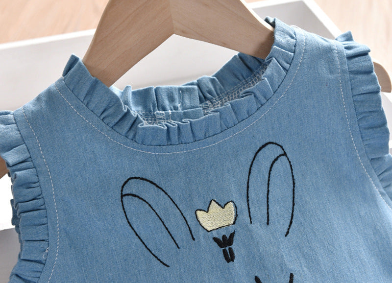 [363221] - Dress Import Fashion Trend Anak Perempuan - Motif Sleeping Rabbit