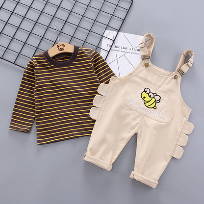[368351] - Setelan Overall Fashion Anak Import  - Motif Cute Bee