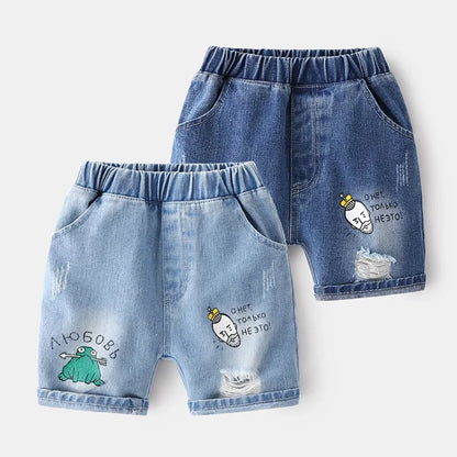 [513343] - Bawahan Pendek / Celana Jeans Anak - Motif Animal Scratches