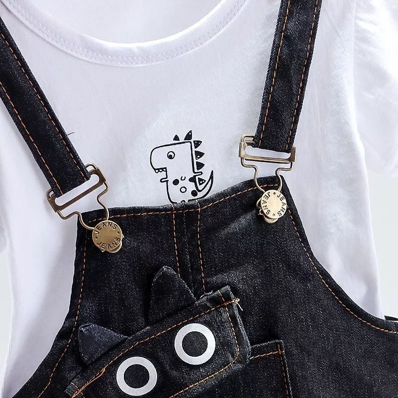 [368563] - Setelan Overall Fashionable - Motif Litle Dino