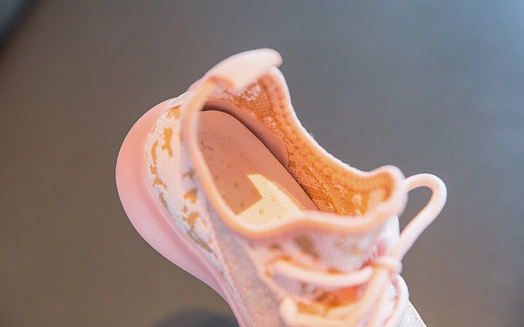 [341108-PINK] - Sepatu Anak Sneakers Sports Import - Motif Scales Pattern