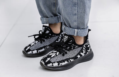 [341108-BLACK] - Sepatu Anak Sneakers Sports Import - Motif Scales Pattern