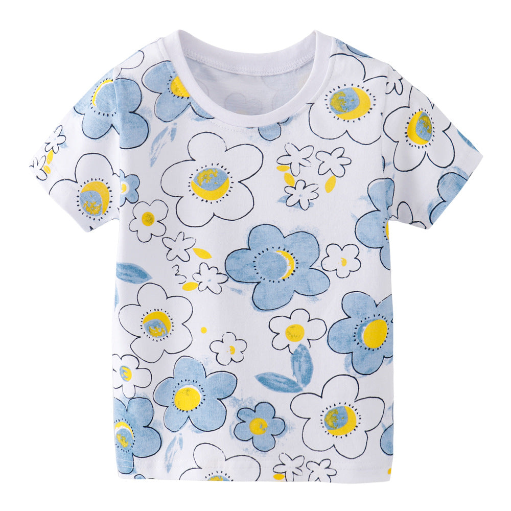 [357282] - Atasan Anak / Kaos Anak / Baju Atasan Summer Anak Trendi - Motif Pencil Flowers