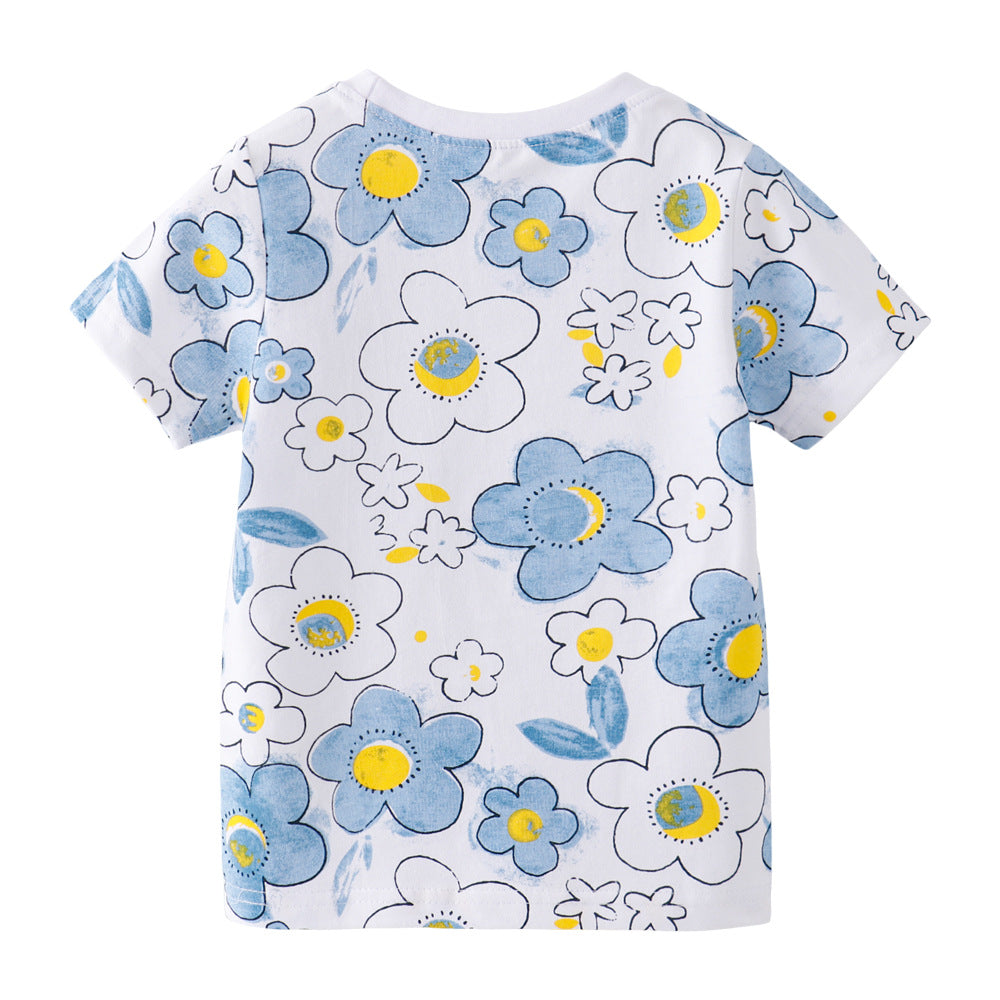 [357282] - Atasan Anak / Kaos Anak / Baju Atasan Summer Anak Trendi - Motif Pencil Flowers