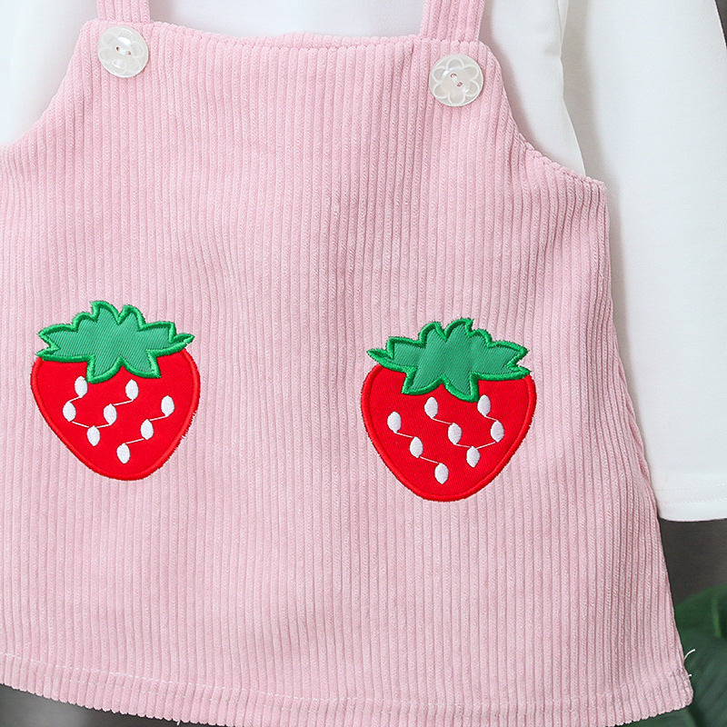 [352170] - Dress Anak Perempuan High Fashion - Motif Two Big Strawberries