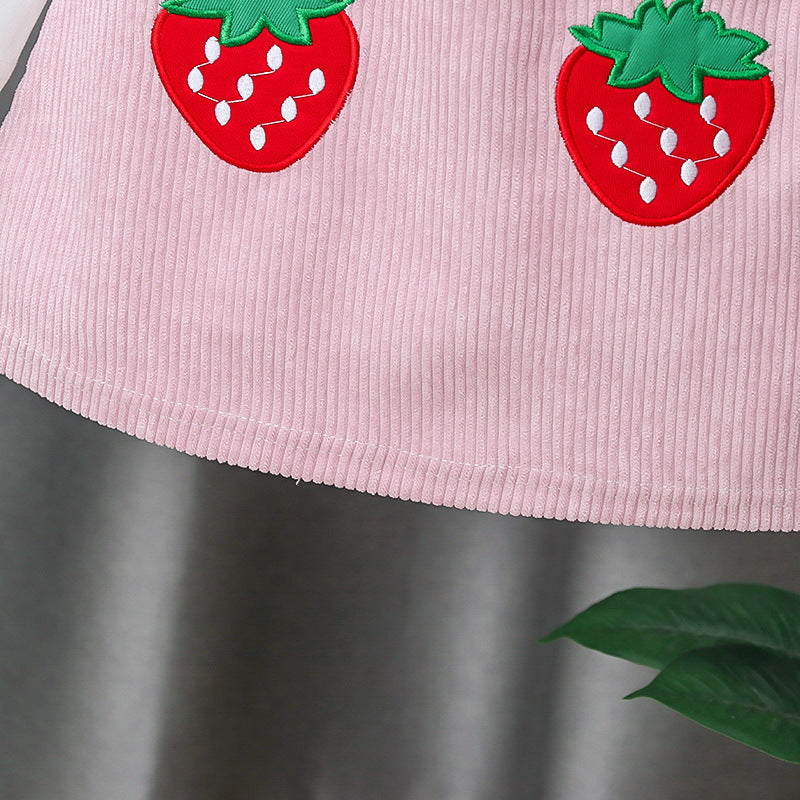 [352170] - Dress Anak Perempuan High Fashion - Motif Two Big Strawberries