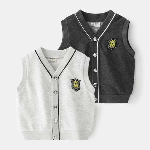 [513120] - Atasan Cardigan Kutung Fashion Anak Cowok - Motif Five Buttons