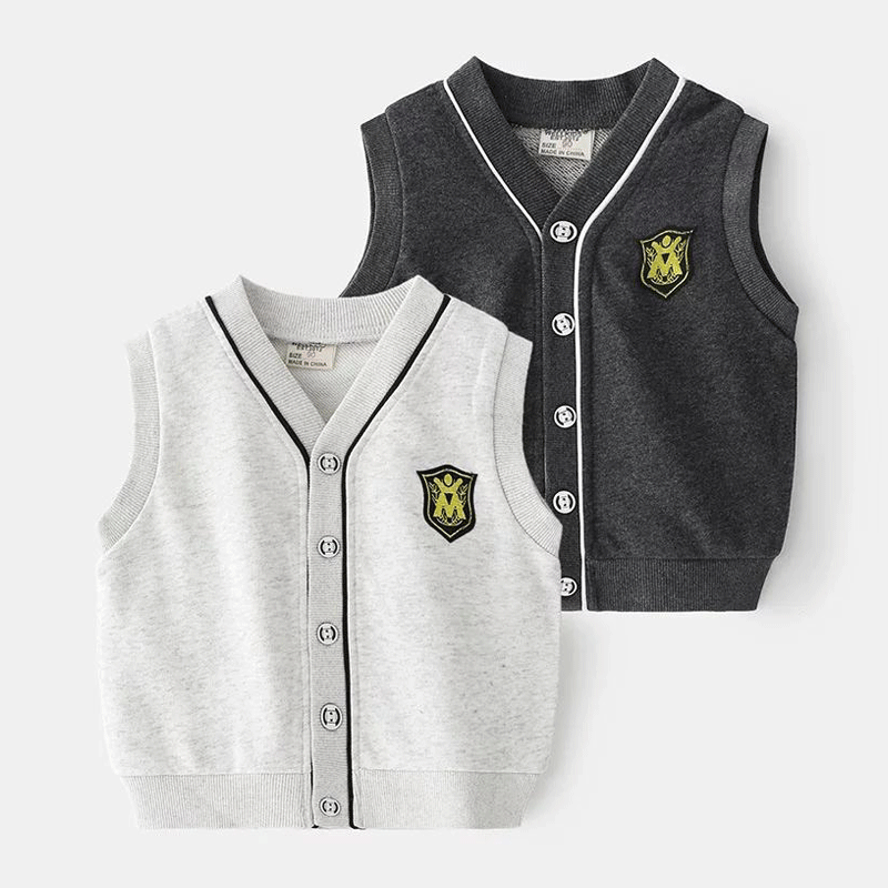 [513120] - Atasan Cardigan Kutung Fashion Anak Cowok Import - Motif Five Buttons