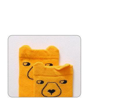 [374127] - Kaos Kaki Anak Import / Kaos Kaki Bayi Lucu - Motif Orange Bear