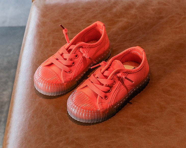 [365106-ORANGE] - Import Sepatu Kets Anak Kekinian - Motif Rainbow Footwear