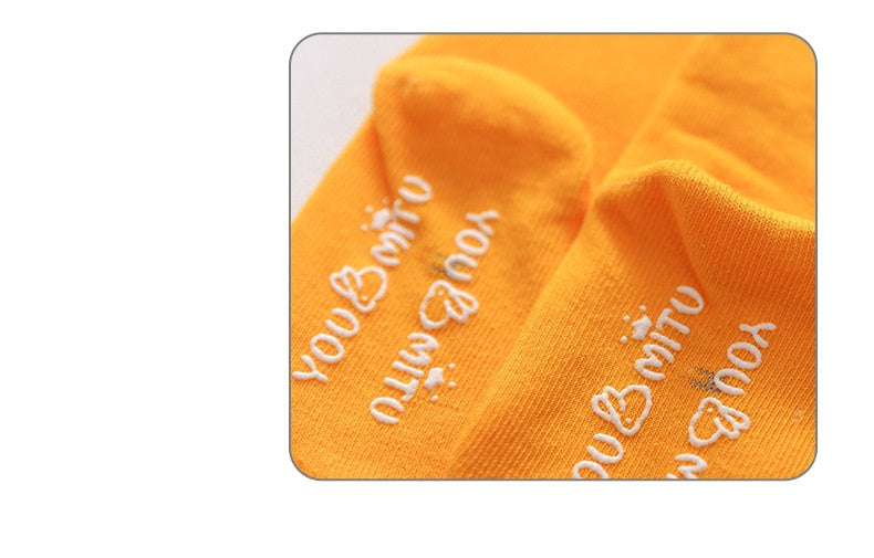 [374127] - Kaos Kaki Anak Import / Kaos Kaki Bayi Lucu - Motif Orange Bear