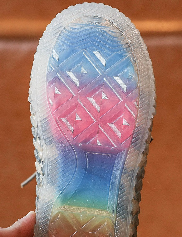 [365106-WHITE] - Import Sepatu Kets Anak Kekinian - Motif Rainbow Footwear