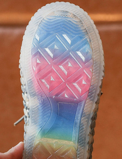 [365106-WHITE] - Import Sepatu Kets Anak Kekinian - Motif Rainbow Footwear