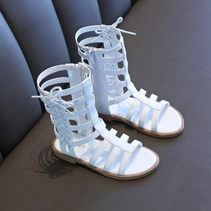 [381148-WHITE] - Sepatu Sandal Anak Import - Motif Webbing Straps