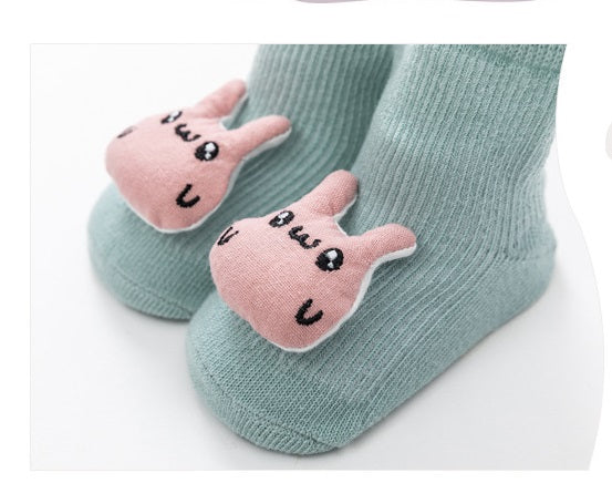 [375129-CAT] - Kaos Kaki Bayi Lucu / Kaos Kaki Anak Import - Motif 3D Cat