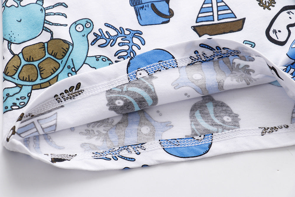 [357371] - Kaos Anak / Baju Atasan Summer Anak Trendi - Motif Sea Animal