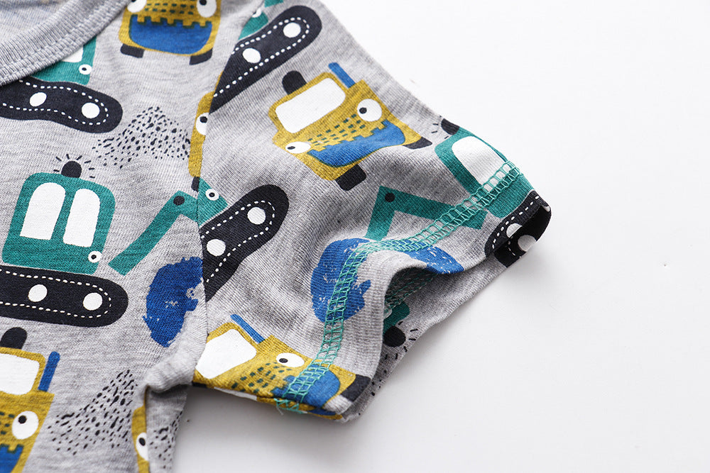 [357322] - Baju Atasan Summer Anak Trendi / Atasan Anak / Kaos Anak - Motif Dredger Car Style