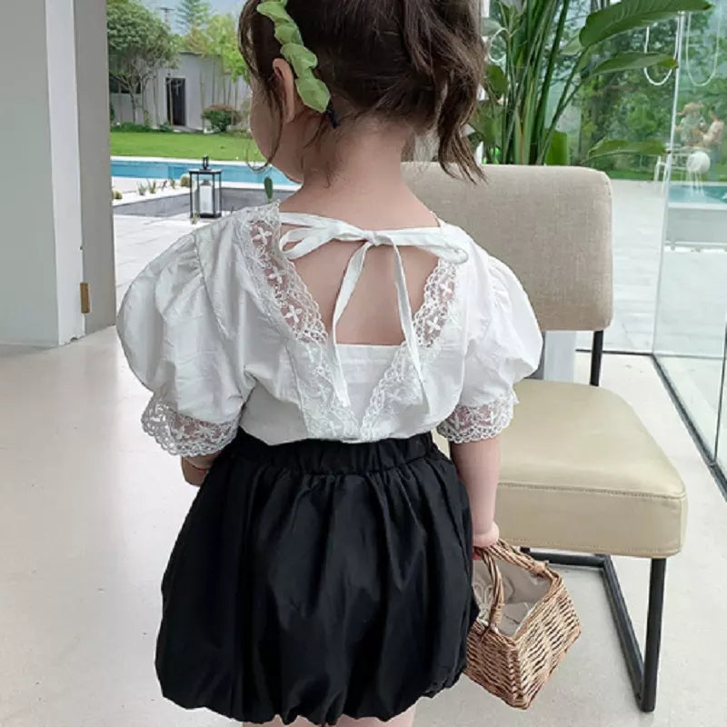 [507347] - Setelan Blouse Anak Perempuan - Motif Lace Collar