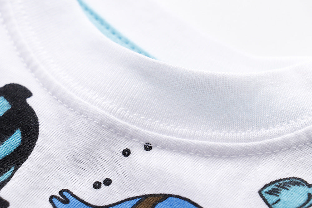 [357371] - Kaos Anak Import / Baju Atasan Summer Anak Trendi - Motif Sea Animal