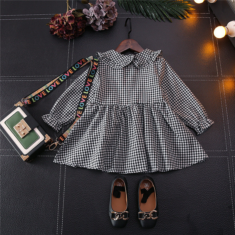 [507149] - Dress Fashion Anak Perempuan Import - Motif Casual Gingham