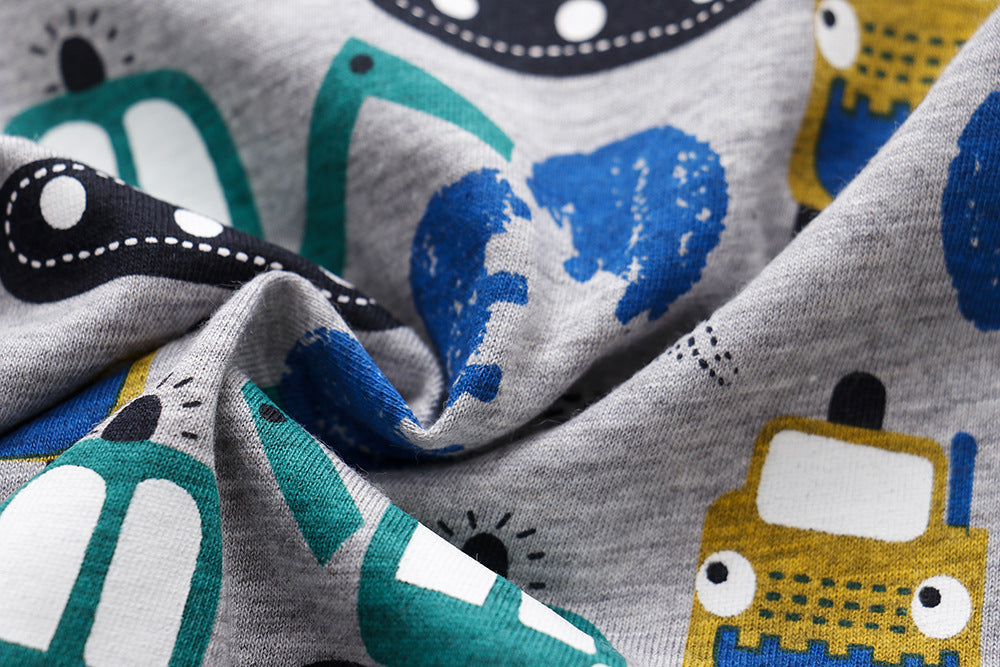 [357322] - Baju Atasan Summer Anak Trendi / Atasan Anak / Kaos Anak - Motif Dredger Car Style