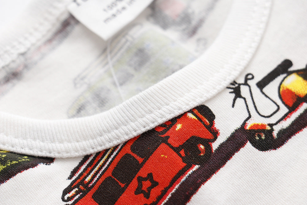 [357323] - Baju Atasan Anak Trendi / Atasan Anak / Kaos Anak - Motif Cool Color Vehicles